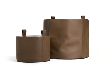 LEATHER BASKET - BASKET - Leather basket by Poltrona Frau - view 2